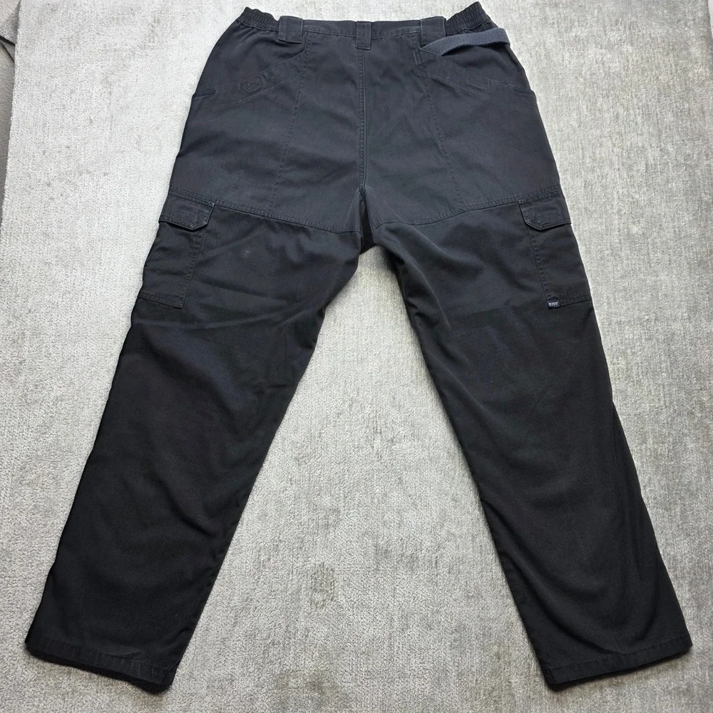 5.11 Tactical Mens 38x32 Black Ripstop Cargo Pants Elastic Waist Utility FBI